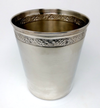 Vintage Pottery Barn Large Silver Champagne Wine Ice Bucket Pail Cooler Vase - £19.79 GBP