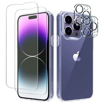 7in1  Sturdy Clear Case Kit  w 2 Tempered Glass /2 Lens Protectors 2 clean + ... - £3.10 GBP
