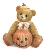 Enesco Cherished Teddies Pin Brooch 1995 Halloween Jack O&#39;Lantern Teddy ... - $10.00