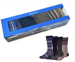 Columbia Men’s Soft Cotton Blend Socks in Gift Box 4 Pairs Shoe Size 6 - 12 - $26.72