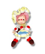 Strawberry Shortcake Crochet Doll Yellow Banana Split 80s Vintage Handma... - $24.99