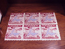 Lot of 6 Ewing&#39;s on the Kern Restaurant Napkins Kernville Ca, California - £4.75 GBP