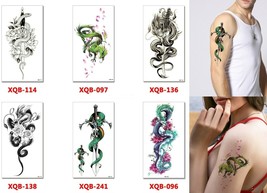 Dragon Temporary Tattoos Body Arm Sticker Half Sleeve Fake Waterproof (6... - £10.19 GBP