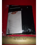 Joe Boxer Men Clothes Large Thermal Underwear Top Solid Black Crew Neck ... - £8.90 GBP