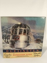 Burlington Hoboken Tren Estaño Signo Route Ferrocarril Exposición Flyer Chicago - £24.72 GBP