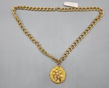 Emma James Sunburst Flower Necklace Liz Claiborne Gold Tone Curb Chain NWT - $29.02