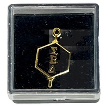 Sigma Beta Delta Fraternity/Sorority Pin Black Enamel Gold Tone - Vintag... - $9.46