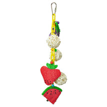 A and E Cages Happy Beaks Fruit and Vegetables on Chain Bird Toy One Size - £11.82 GBP