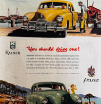 1947 Kaiser Frazer Advertisement Vintage Automobilia Cars Willow Run DWWW5 - $29.99