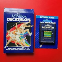 Atari 2600 Decathlon Box Manual Game Atari 7800 Cleaned Works - £25.58 GBP