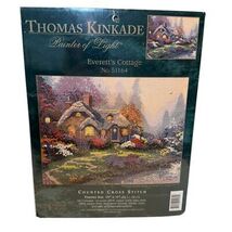 NEW Thomas Kinkade Everetts Cottage 51164 Counted Cross Stitch Kit by Ca... - $34.65