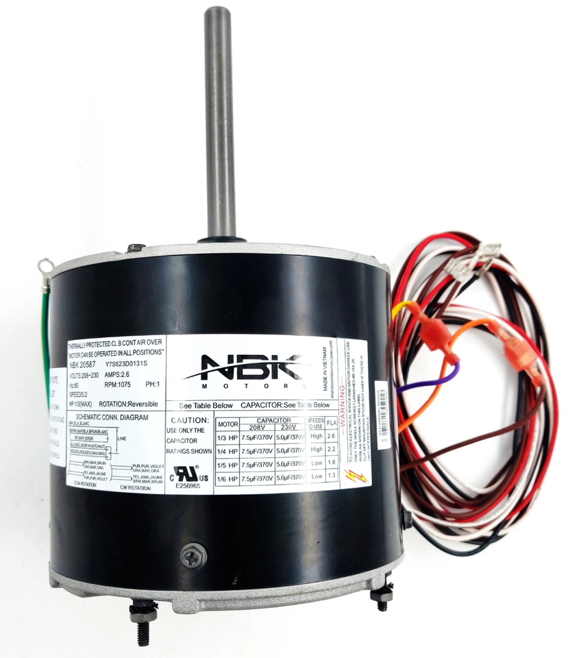 US Motors 5462H RESCUE MOJAVE 5.6&quot; Condenser Motor, 208-230V, 1/3-1/6 HP... - $143.55
