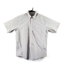 LL Bean Wrinkle Resistant Short Sleeve Button Dress Shirt Plaid Mens L 1... - £15.82 GBP