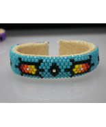 New Born Baby Cuff Bracelet Native American Cherokee Beads Flower Fire P... - $41.13 CAD