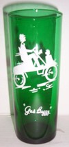 &quot;The Gas Buggy&quot; Handblown Bottle Green Glass Silhouettes Tumbler - £17.83 GBP