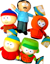 Set of 5 Plush Toys South Park 6-8 inches. Collectible. Rare New with tag - $88.19