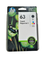 NEW Genuine HP Ink Cartridge 63 Black &amp; Tri-Color 2-Pack Combo - Ex Marc... - $19.79