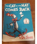 The Cat In The Hat Comes Back 1958 TRUE 1st Edition HC Book Dr. Seuss Vi... - $12.16