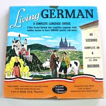 Living German A complete Language Course 1956 Four Vinyl Record Albums  - £19.20 GBP