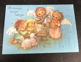 1 Hallmark Mary Hamilton Christmas advent card Vintage Angel baby jesus - £14.87 GBP