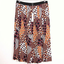 Trina Turk Womens Pleated Skirt size 8 Geometric Print Unlined Mid Calf ... - $42.82