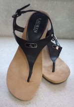 NWOT Lauren Ralph Lauren Black Wedge Sandals Women&#39;s Size 10 Bin D1 - £17.30 GBP