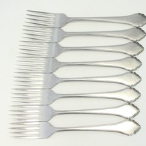 Oneida Summer Mist Autumn Glow Dinner Forks Rogers 7 1/4&quot; Stainless Lot of 8 - £30.78 GBP