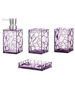 Oyydecor Acrylic Bathroom Accessories Set 4 Pcs Bathroom Vanity Accessor... - $51.97