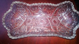 Pressed Glass Pickle Dish - $12.00