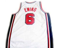 Patrick Ewing #6 Team USA Basketball Jersey White Any Size image 2
