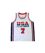 Larry Bird Custom Team USA Men Basketball Jersey White Any Size - £27.64 GBP+