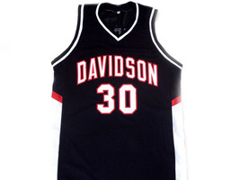 Stephen Curry Custom Davidson College Wildcats Basketball Jersey Black Any Size - £27.32 GBP+
