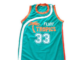 Jackie Moon #33 Flint Tropics Semi Pro Basketball Jersey Teal Green Any Size - £27.37 GBP+