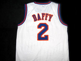 Daffy Duck #2 Tune Squad Space Jam Basketball Jersey White Any Size image 4
