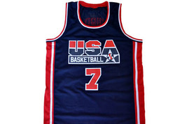 Larry Bird Custom Team USA Basketball Jersey Navy Blue Any Size - £27.88 GBP+