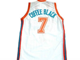 Coffee Black #7 Flint Tropics Semi Pro Movie Basketball Jersey White Any Size image 2
