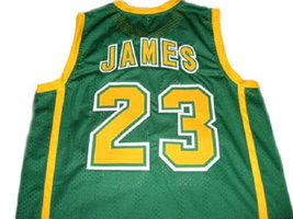 Lebron James #23 Irish High School Basketball Jersey Green Any Size image 2