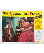 Vintage 1952 Against All Flags Errol Flynn Margaret O&#39;Hara Movie Lobby C... - £36.60 GBP