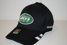 NY New York Jets Reebok Onfield A-Flex Black NFL Football Cap Hat S/M - £18.18 GBP