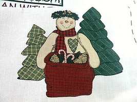 Daisy Kingdom Snowman With Trees Cut Sew Stuff Panel 13 inches tall - £7.73 GBP