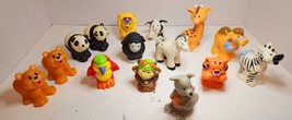LOT OF 15 FISHER PRICE LITTLE PEOPLE FARM &amp; ZOO ANIMAL FIGURES Tiger Bea... - $24.18