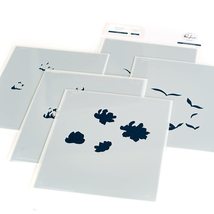 PINKFRESH STUDIO Go for It Layering Stencils 4.25&quot;X5.25&quot; 5/Pkg - £15.73 GBP