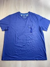 Caribbean Men’s T-Shirt XL 100% Supima Cotton Blue  Parrot V-Neck Casual... - £13.39 GBP