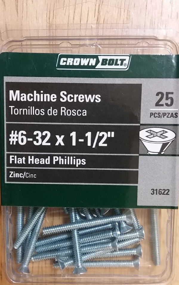 25-Pc Machine Screws #6-32 x 1-1/2&quot; Phillips Flat Head Zinc Crown Bolt 3... - $6.90