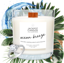 Ocean Breeze Wooden Wick Jewelry Ring Candle  - £22.33 GBP