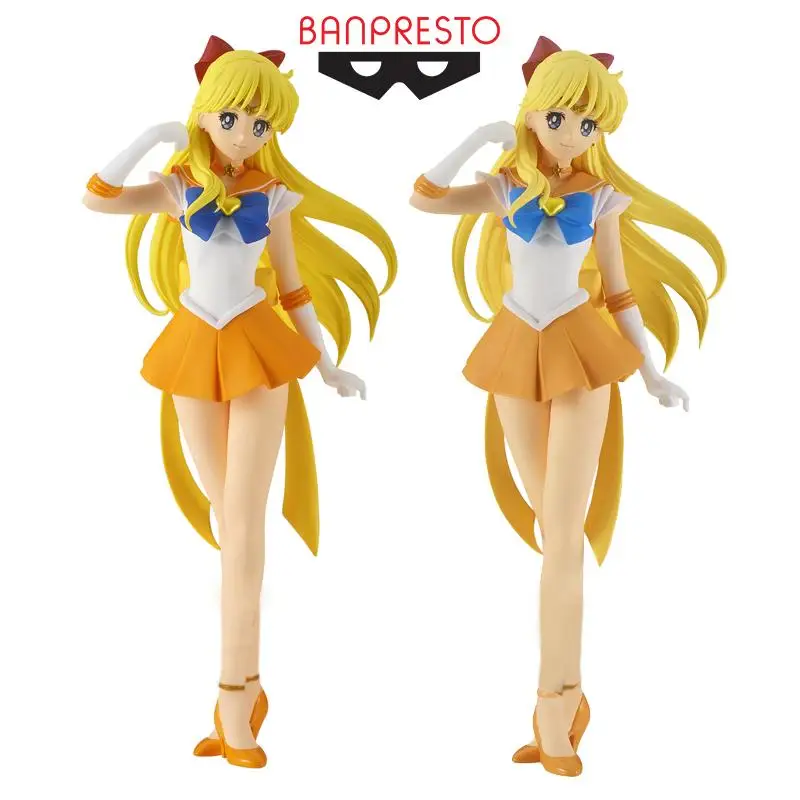 Bandai Original Glitter&amp;Glamours Sailor Moon Aino Minako Anime Kids Toy Model - £37.63 GBP+
