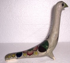 Tonala Mexican Handpainted &amp; Crafted Long Bird Art Pottery - £58.69 GBP