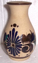 Tonala Mexican Ornate Bird Art Pottery Vase By J. Mora - $80.49
