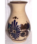 Tonala Mexican Ornate Bird Art Pottery Vase By J. Mora - $80.49