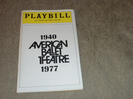 Playbill American Ballet Theatre 1940-77 City Center Kirkland; Gregory; ... - £9.43 GBP